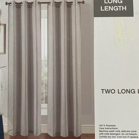 BETHANY HOTEL GROMET CURTAINS SET 108" LONG LIGHT FILTERING - Picture 2 of 7